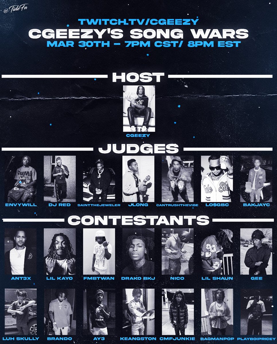 Tonight! twitch.tv/cgeezy