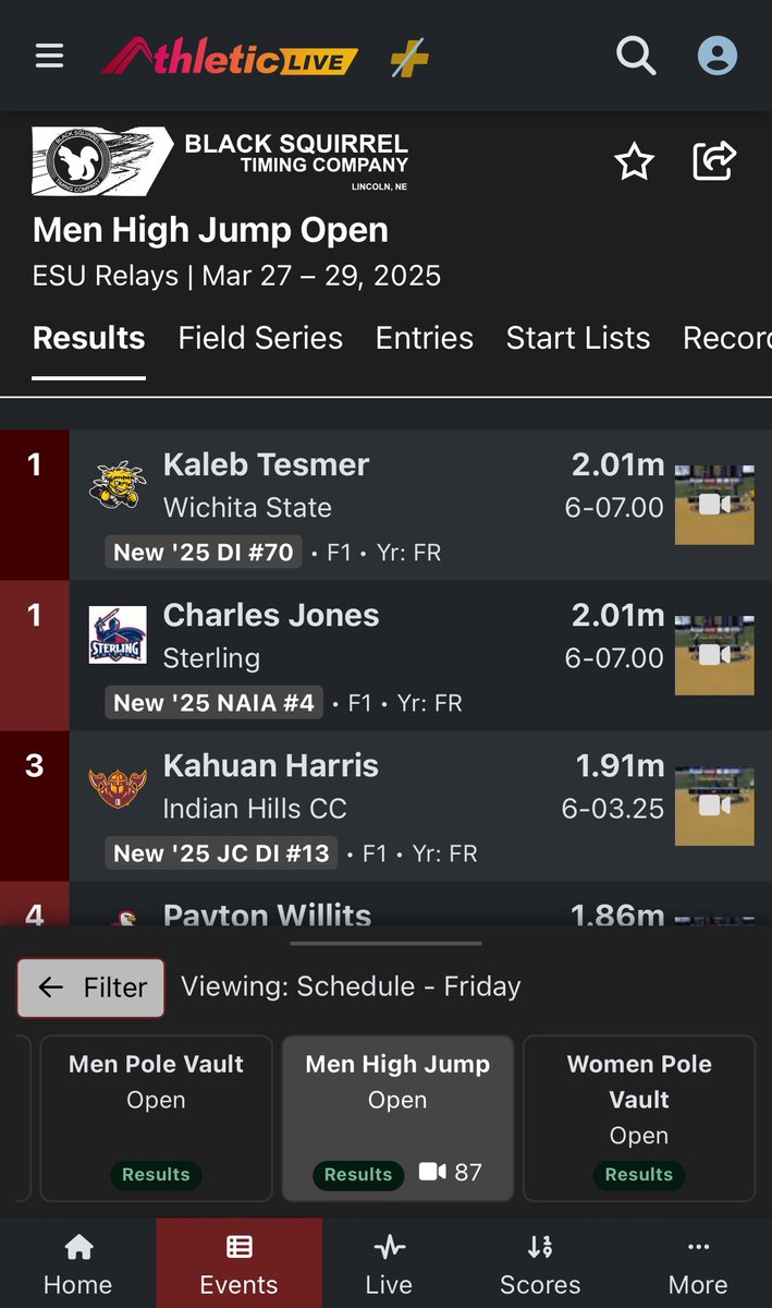 Ranked #1 in NAIA for Triple Jump, #4 in High Jump, #7 for Long Jump also a qualifier for NCCAA and NAIA nationals so blessed for the opportunity that I’ve been given to showcase my talents again  
<a href="/Mason_Blevins/">Mason Blevins</a> <a href="/CoachLangfordSC/">Reggie Langford</a> <a href="/SterlingXCTF/">SterlingCollege XCTF</a> <a href="/SCWarriorFB/">Sterling College Football</a>