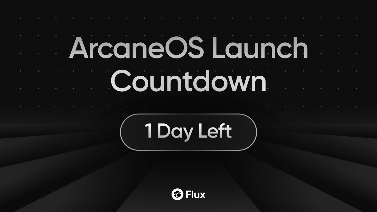 FluxEspanol's tweet image. Faltan tan solo un día para el lanzamiento de #ArcaneOS, el sistema operativo de #flux basado en Linux que revolucionará nuestro servicio descentralizado.