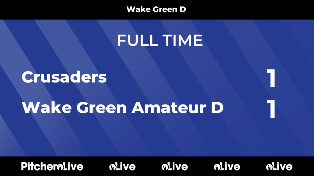 FULL TIME: Crusaders 1 - 1 Wake Green Amateur D
A draw for the D's away to Crusaders.
Up the Wakes!
#wakegreenafc #birminghamafa #jsondhproperty #morganparkesrecruitment
wakegreenafc.net/teams/221356/m…