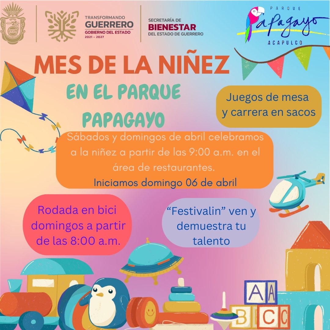 ¡Te esperamos a partir del domingo 06 de abril en el área de restaurantes del Parque Papagayo!