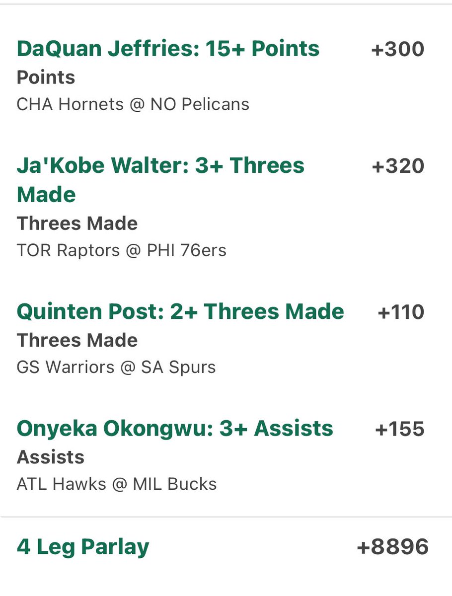 Parlay brought to you by Tank Nation 🤝

✅ Best case scenario, I giveaway $500 cash when it wins.

🤷‍♂️ Worst case, I giveaway $100 cash. 

Literally costs you $0 to enter giveaway by hitting ❤️ and RT.