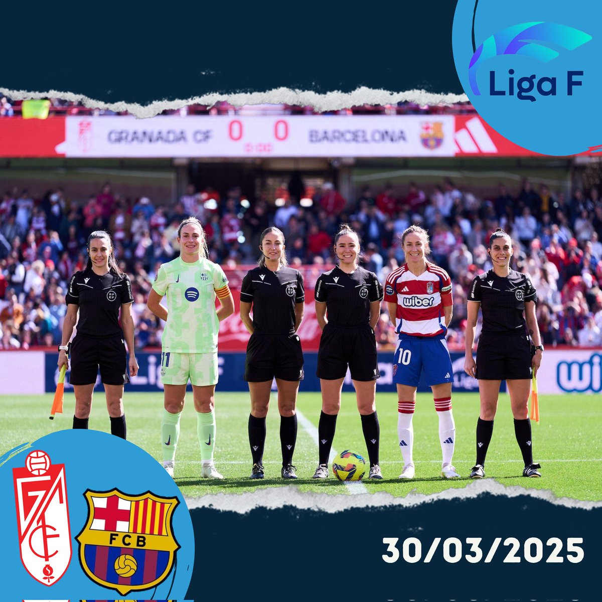 <a href="/LigaF_oficial/">Liga F</a> <a href="/GranadaCF_Fem/">Granada CF Femenino</a> <a href="/FCBfemeni/">FC Barcelona Femení</a> <a href="/CTARFEF/">CTA</a> <a href="/futgal/">RFGF</a> <a href="/iriarg1/">iriarosendo</a> 📸 30 de marzo:
🔴 <a href="/GranadaCF_Fem/">Granada CF Femenino</a>
🟢 <a href="/FCBfemeni/">FC Barcelona Femení</a>

#arbitrajeRFEF | <a href="/CTARFEF/">CTA</a>