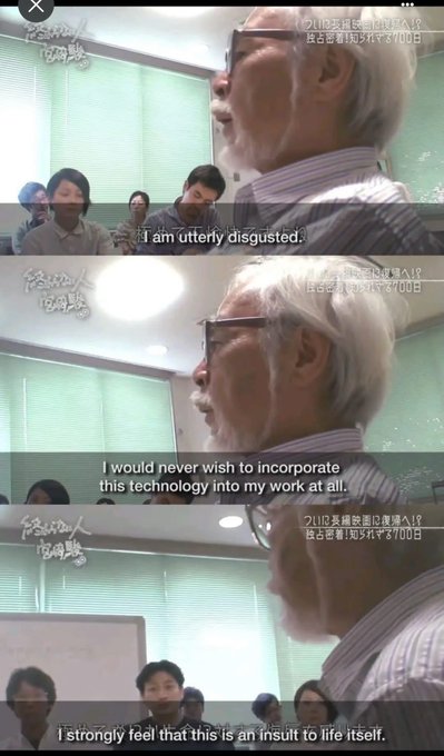Hot take: I’m 100% on the side of protecting real art and respecting artists but people using this Miyazaki