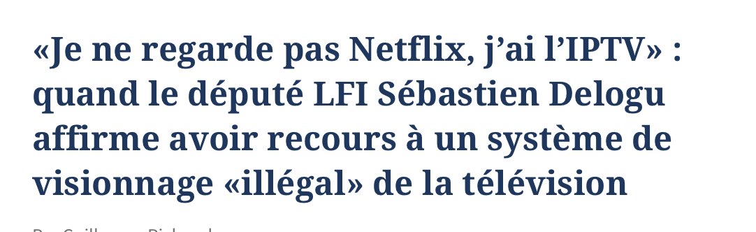 Pierre Scheurette (@pierrescheu) on Twitter photo Qui lui dit qu'utiliser l'IPTV plutÎt que les solutions légales, c'est aussi priver les auteurs et les artistes des droits d'auteur reversés par les diffuseurs et les opérateurs? <a href="/sebastiendelogu/">Sébastien DELOGU</a> Qui lui dit qu'utiliser l'IPTV plutÎt que les solutions légales, c'est aussi priver les auteurs et les artistes des droits d'auteur reversés par les diffuseurs et les opérateurs? <a href="/sebastiendelogu/">Sébastien DELOGU</a>