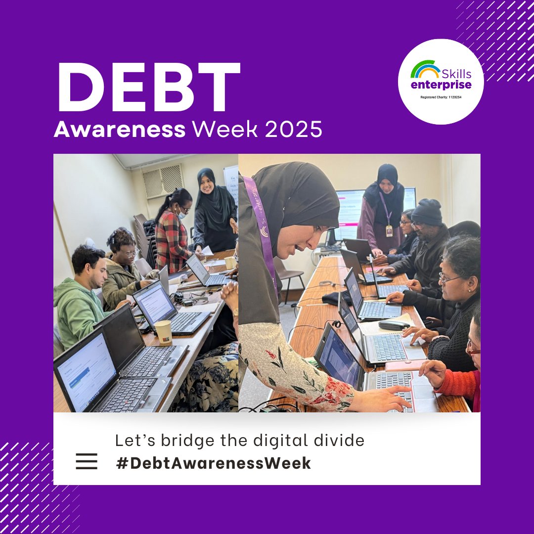 Skills Enterprise (@skillsenter) on Twitter photo People without digital access pay up to 25% more & struggle with debt. We help with:
- Online banking & budgeting
- AI-powered money tools
- Avoiding scams
- 1 to 1 digital money support
#DebtAwarenessWeek
🙌💙 to <a href="/LBFEW/">Lloyds Bank Foundation</a> <a href="/TNLComFund/">The National Lottery Community Fund</a> <a href="/SmallwoodTrust/">Smallwood Trust</a> <a href="/GoodThingsFdn/">Good Things Foundation</a> People without digital access pay up to 25% more & struggle with debt. We help with:
- Online banking & budgeting
- AI-powered money tools
- Avoiding scams
- 1 to 1 digital money support
#DebtAwarenessWeek
🙌💙 to <a href="/LBFEW/">Lloyds Bank Foundation</a> <a href="/TNLComFund/">The National Lottery Community Fund</a> <a href="/SmallwoodTrust/">Smallwood Trust</a> <a href="/GoodThingsFdn/">Good Things Foundation</a>