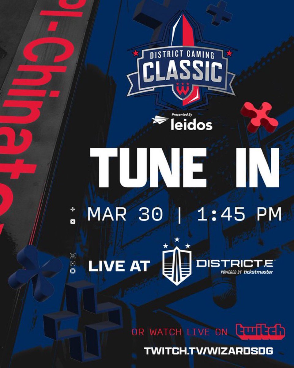 It's Gameday! 🏀

Tune-in now to see top NBA2K gameplay at the District Gaming Classic presented by <a href="/LeidosInc/">Leidos</a>

twitch.tv/wizardsdg