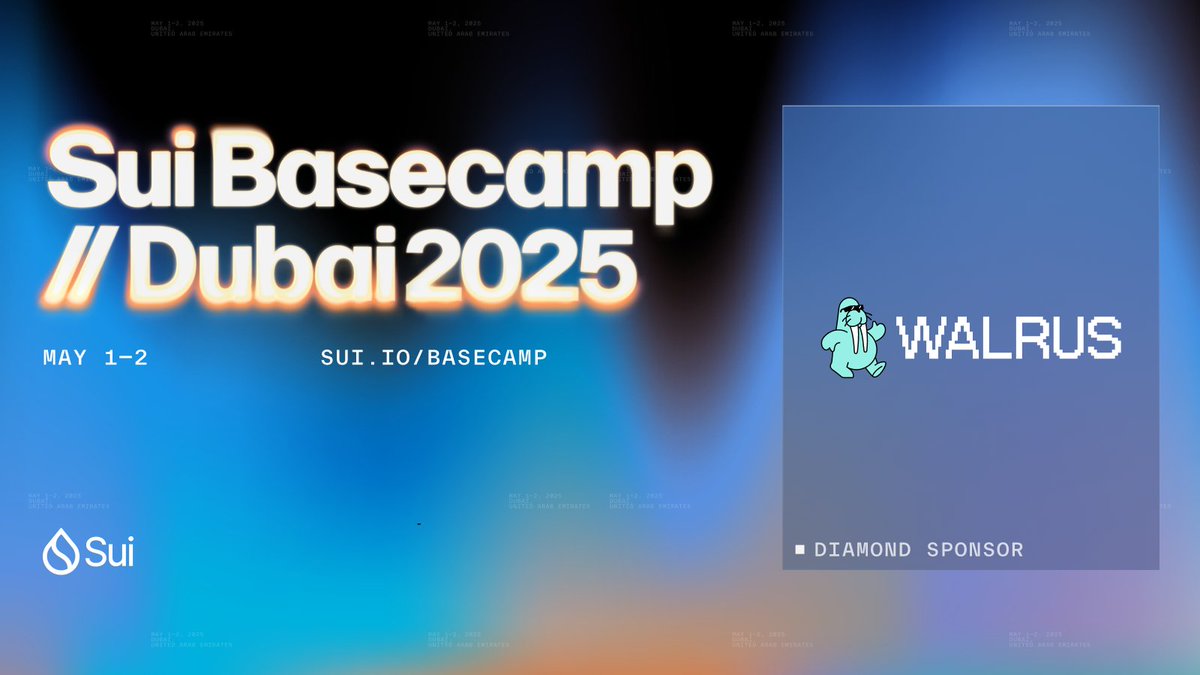 Thanks to @WalrusProtocol for sponsoring #SuiBasecamp! 🦭 Fresh off the  Mainnet launch last week, Walrus is making programmable data a reality. The  future of decentralized storage is here - and Sui Basecamp