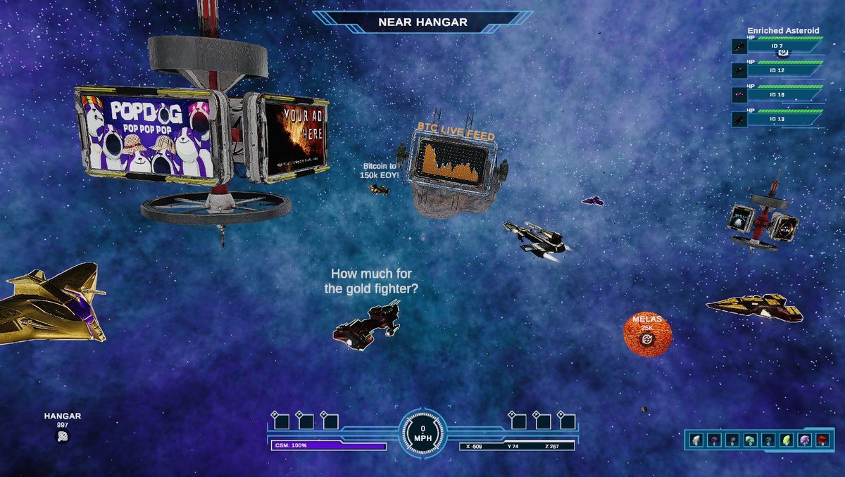 DEEPSPACE Exploration is Becoming an Embodied and Gamified Twitter-Like Social Space!

Soon, a new version of exploration will be here: Hang out with your friends, trade, upgrade, fight, and watch live price feeds ingame! Track your favorite crypto projects, show off your ships,