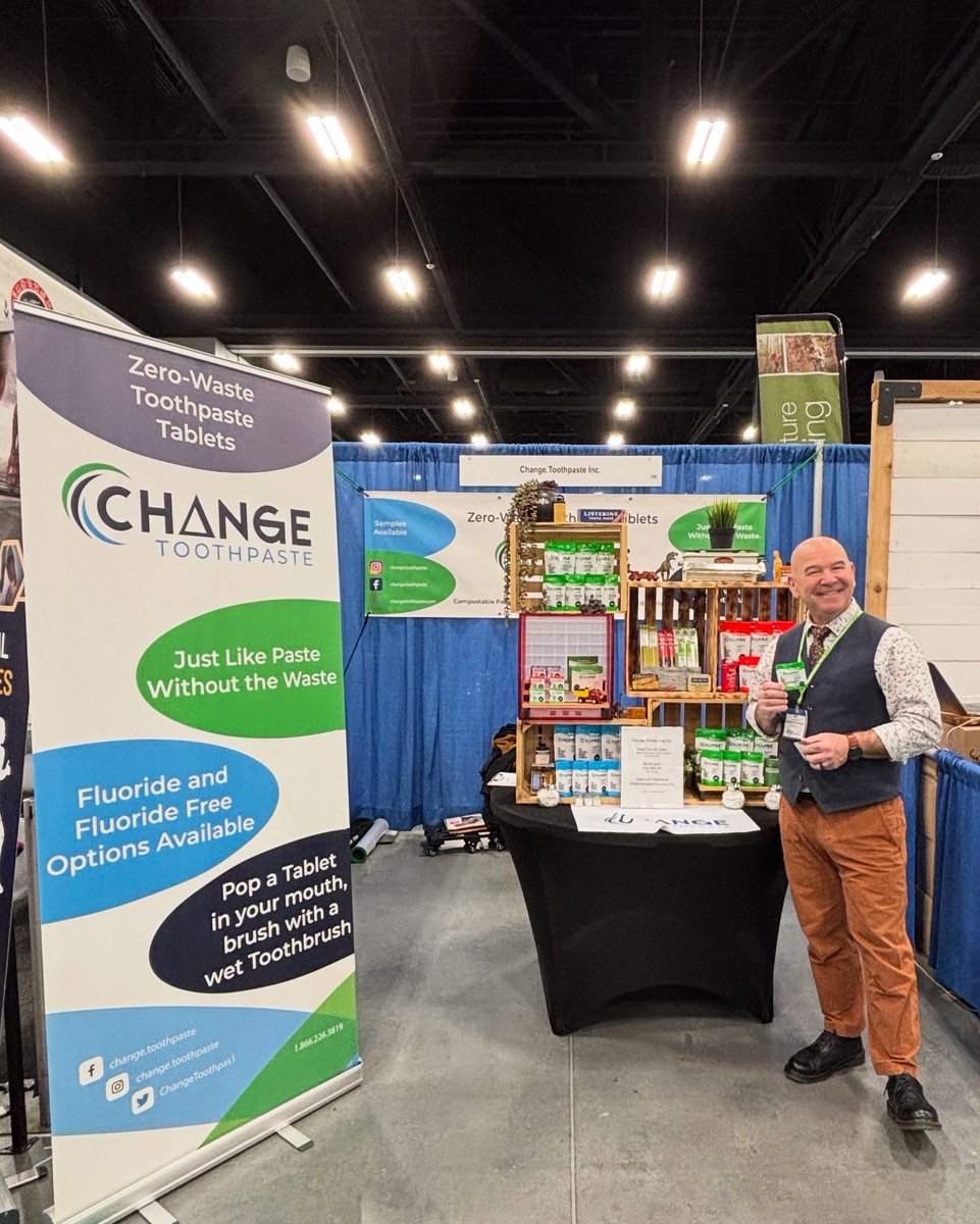 ChangeToothpas1's tweet photo. We're at the Outdoor Adventure &amp; Travel Show in Calgary today! @outdooradv

Come visit us and all of the amazing Canadian vendors! 🇨🇦
-
#changetoothpaste #zerowaste #ecofriendlyproducts #canadianmade #yycevents https://t.co/ca4ePcEdwZ