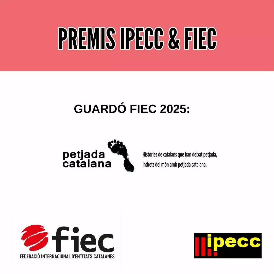 FIEC1's tweet photo. El divendres 4 serem a la cerimònia de lliurament dels Premis Batista i Roca i del Premi FIEC. Honorant a 10 catalans de l'exterior i als amics de Petjada Catalana. Acte organitzat per l'IPECC (Institut de Projecció Exterior de la Cultura Catalana) a l'Hotel Catalonia a Barcelona.