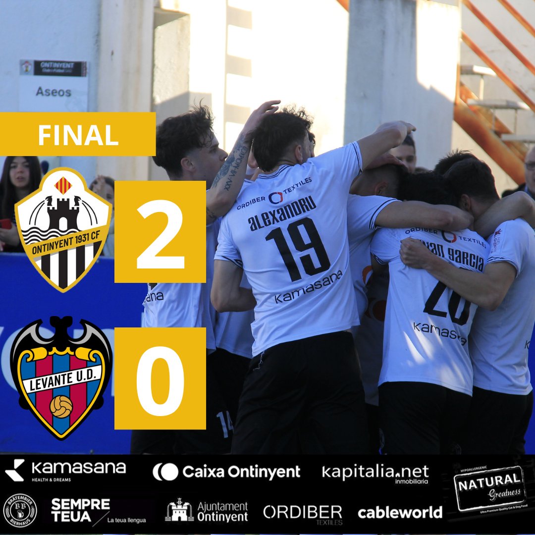 Ontinyent 1931 CF (@ontinyent1931cf) on Twitter photo ⚫⚪ 2-0 🔵🔴 | ⌚FINAL
VICTÒRIA IMPORTANTÍSSIMA!! AFICIÓ + EQUIP = ONTINYENT
Tres punts vitals a casa per tornar a la victòria en un encontre redó tant en atac com en defensa. Gran esforç de tots!
⚽ Pablo Francés i <a href="/pablo151293/">Pablo1093®</a>
#tercerarfef #ontinyent1931atleticolevante ⚫⚪ 2-0 🔵🔴 | ⌚FINAL
VICTÒRIA IMPORTANTÍSSIMA!! AFICIÓ + EQUIP = ONTINYENT
Tres punts vitals a casa per tornar a la victòria en un encontre redó tant en atac com en defensa. Gran esforç de tots!
⚽ Pablo Francés i <a href="/pablo151293/">Pablo1093®</a>
#tercerarfef #ontinyent1931atleticolevante