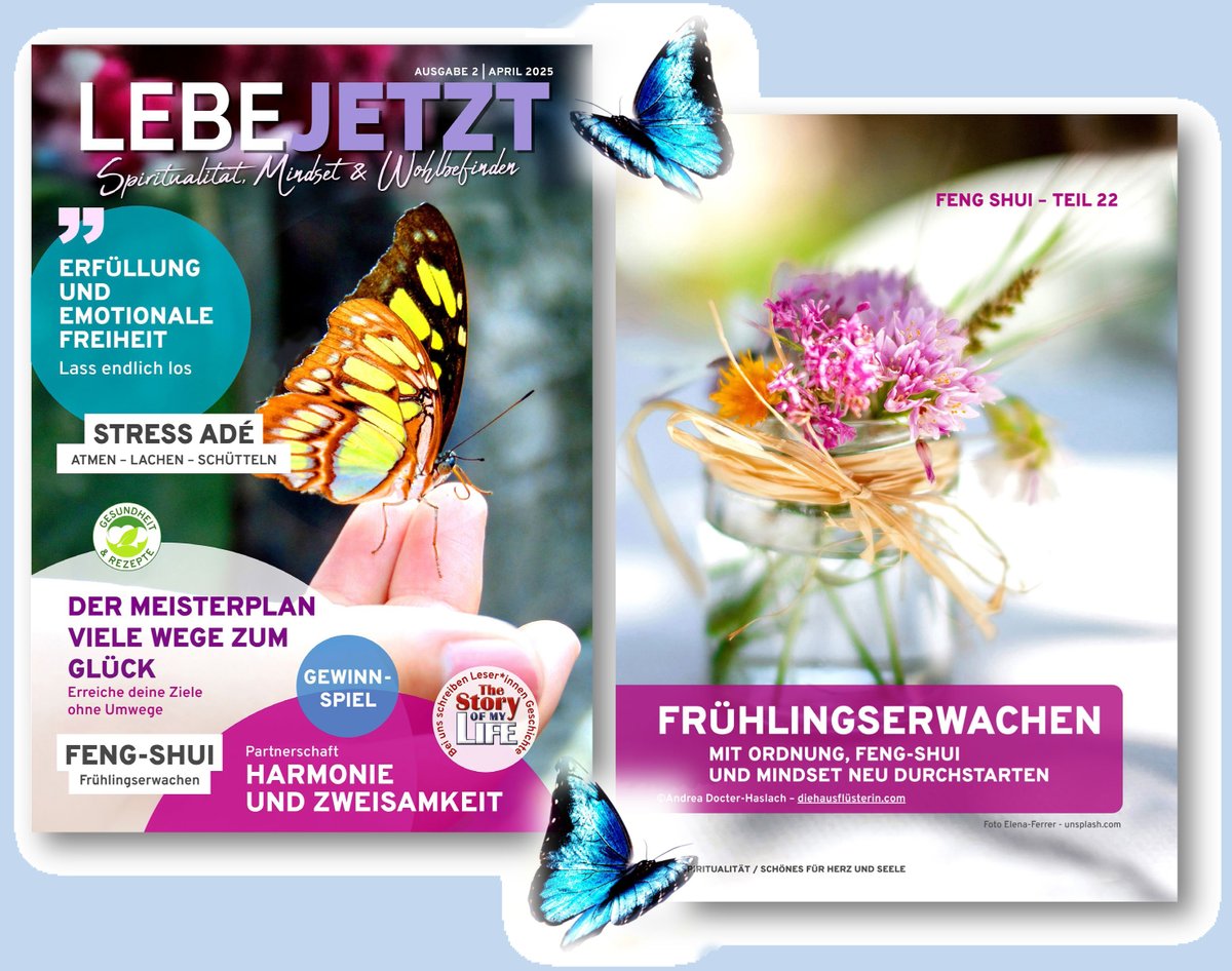 Nicht nur der Frühling ist da …
Auch die neue Ausgabe unseres Mindset-Magazins ist in Kürze in vielen Shops erhältlich.
Zusätzlich gibt’s unsere Feng - Shui Sonderedition zum Osterfest gratis.
VGK-Medien, wir verbinden Menschen, Medien und Möglichkeiten:
yumpu.com/de/document/re…