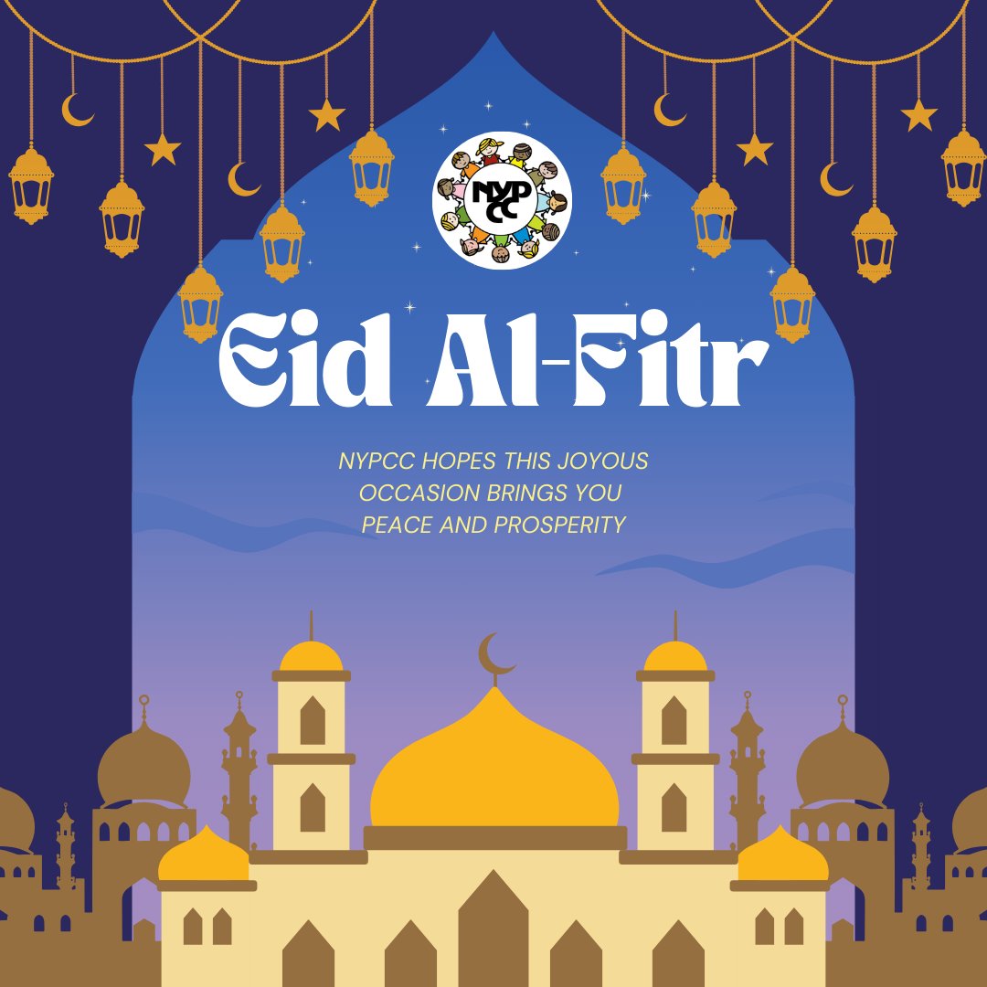 NYPCC1's tweet image. Here at NYPCC, we wish all those who celebrate a joyful Eid al-Fitr filled with peace and prosperity!  

#NYPCC #Unity #CaringfortheCommunity #EidAlFitr