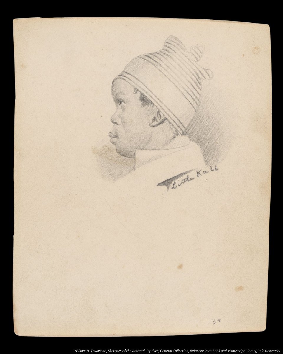 NMAAHC's tweet image. In 1840, 18-year-old William Townsend sketched these powerful portraits of the Amistad rebels as they awaited trial in New Haven, Connecticut. 

Learn more in our exhibition “In Slavery&apos;s Wake: Making Black Freedom in the World”: s.si.edu/3VHimJo #InSlaverysWake