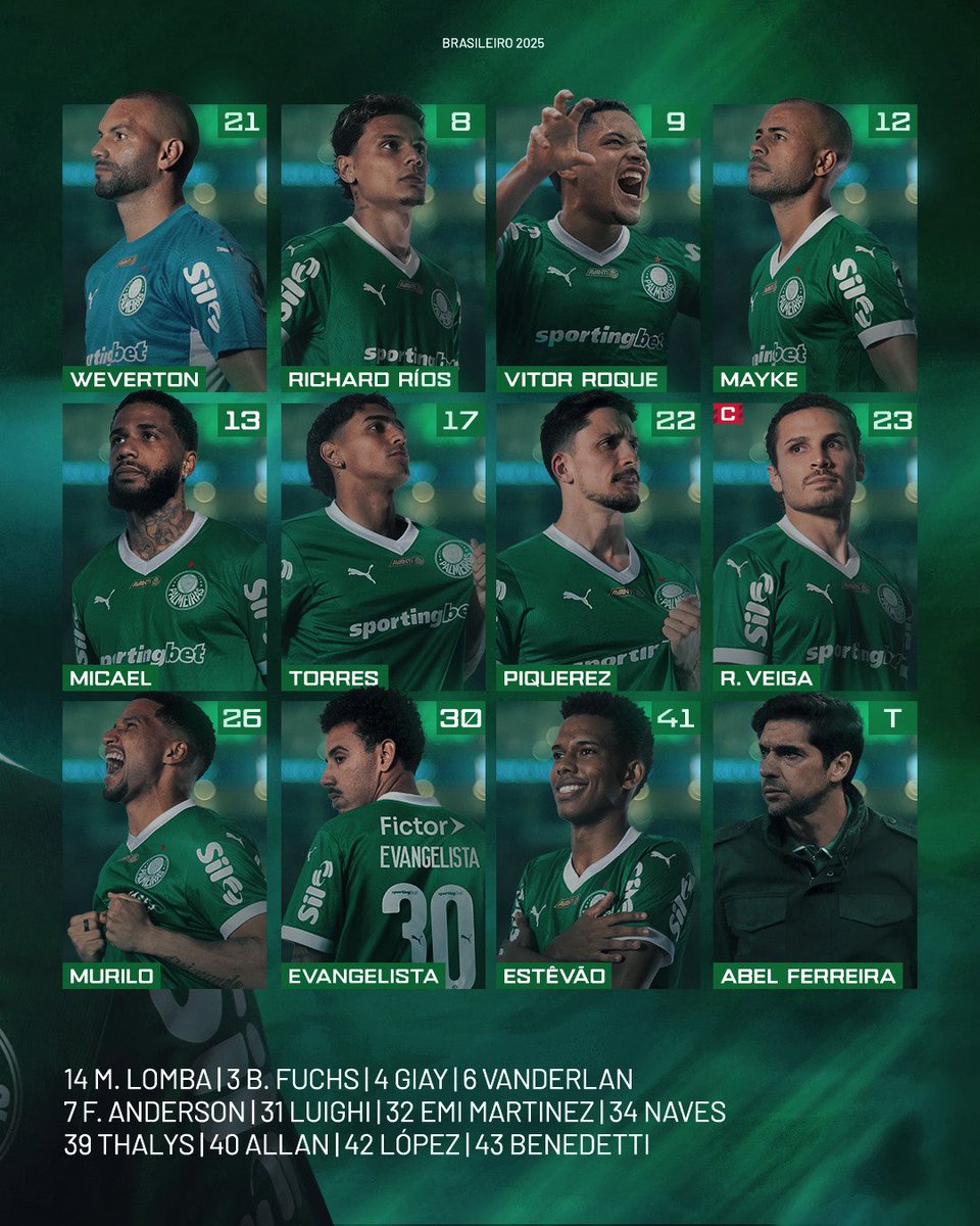 NetPalestra's tweet photo. Nossos onze iniciais pra estreia! 🐷

#PALxBOT https://t.co/SsfzKbioJK