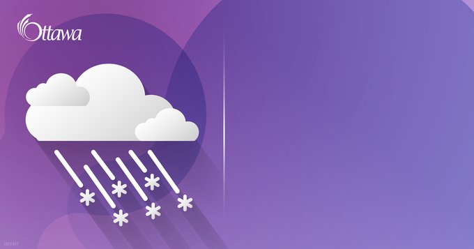 Image composée d’un fond mauve. Un pictogramme représentant un nuage de tempête de verglas figure sur le côté droit.