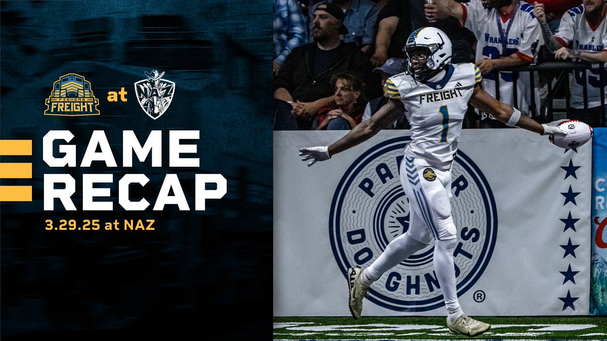 Fishers Freight Football (@fishersfreight) on Twitter photo Fishers Freight win inaugural <a href="/IndoorFL/">Indoor Football League</a> game 41-29 after two pick sixes and coming from behind! π₯ Your full scoring recap below. β¬οΈ
π bit.ly/FSHvsNAZRe329 Fishers Freight win inaugural <a href="/IndoorFL/">Indoor Football League</a> game 41-29 after two pick sixes and coming from behind! π₯ Your full scoring recap below. β¬οΈ
π bit.ly/FSHvsNAZRe329