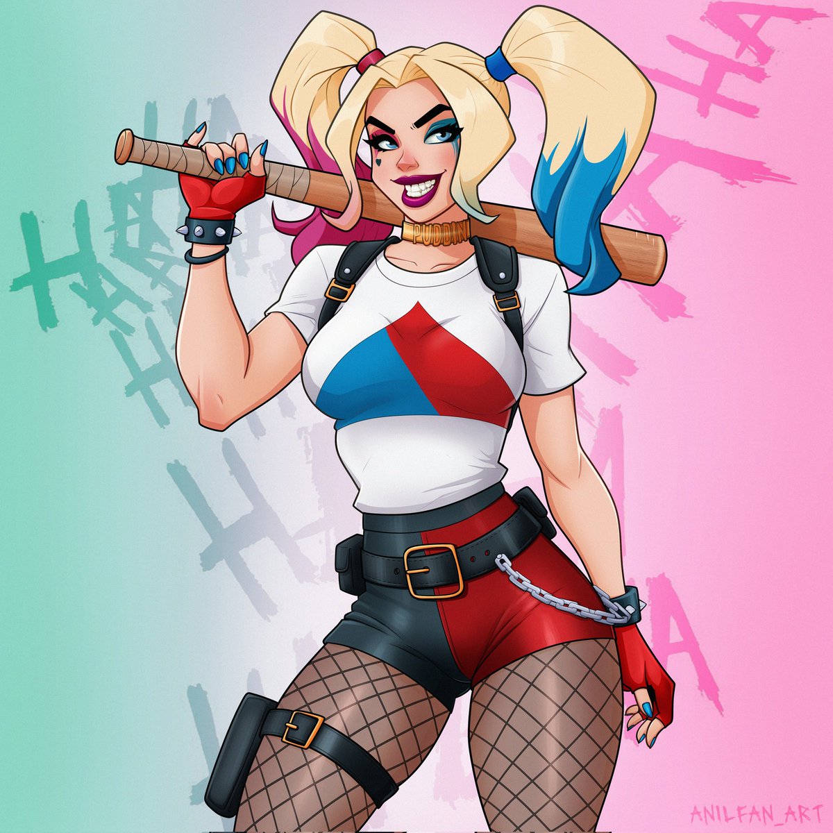 anilfan_pro's tweet photo. Mr. J, do you miss me? 😈💋 Who's the queen of chaos here? 🔥 Leave your ha-ha-ha in the comments! #HarleyQuinn #FanArt #MadLove #DC https://t.co/hOXVPXgxRX