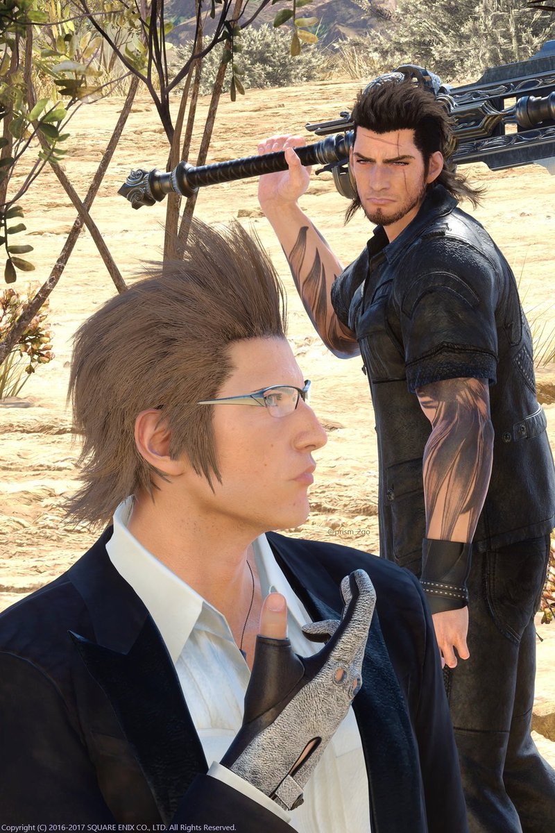 prism_2go's tweet photo. グラディオに訝しげな顔をされながら襟クィッ
#FF15 #イグニス #グラディオ https://t.co/hpROTuLN1e