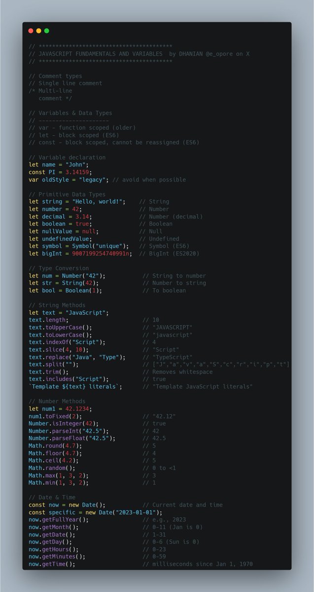 e_opore's tweet image. COMPLETE JAVASCRIPT CHEATSHEET.

Grab my new Master Javascript Like a Pro ebook PDF Today; codewithdhanian.gumroad.com/l/jjpifd