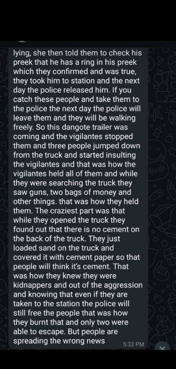 This is what really happened in uromi
The fulani men who were burnt are actually kidnappers