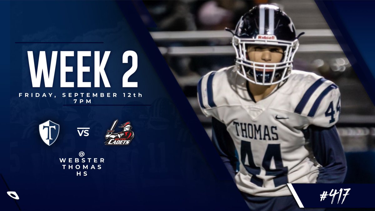 Week 2 Schedule Reveal‼️🏈‼️ Hilton @ Thomas 7:00pm 9/12/25