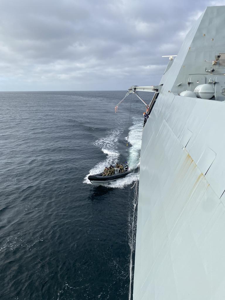 Letting embarked Officer Cadets experience sea boat operations whilst qualifying our Crew. A good DRAGON Navy day.