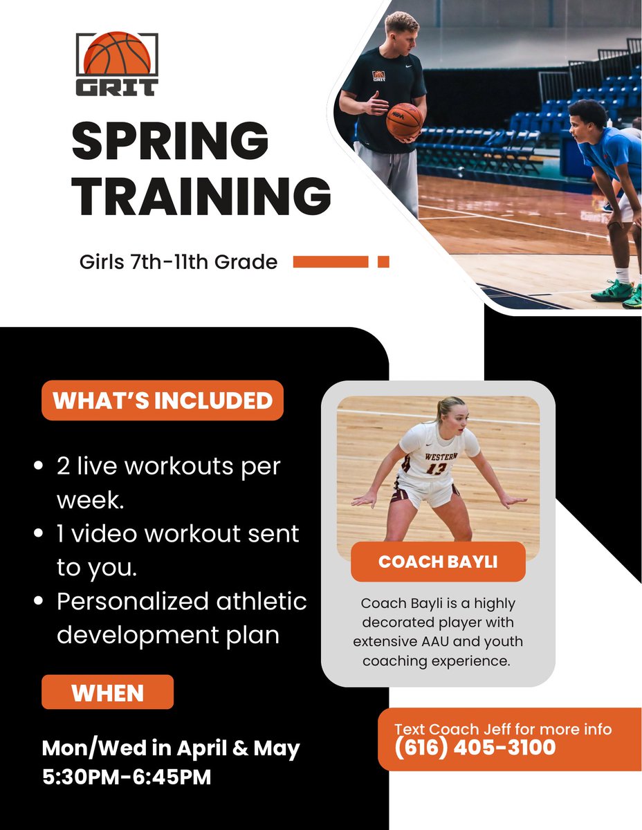 Our spring season kicks off this Wednesday! If you’re looking to elevate your game for next season, the time is now to prepare