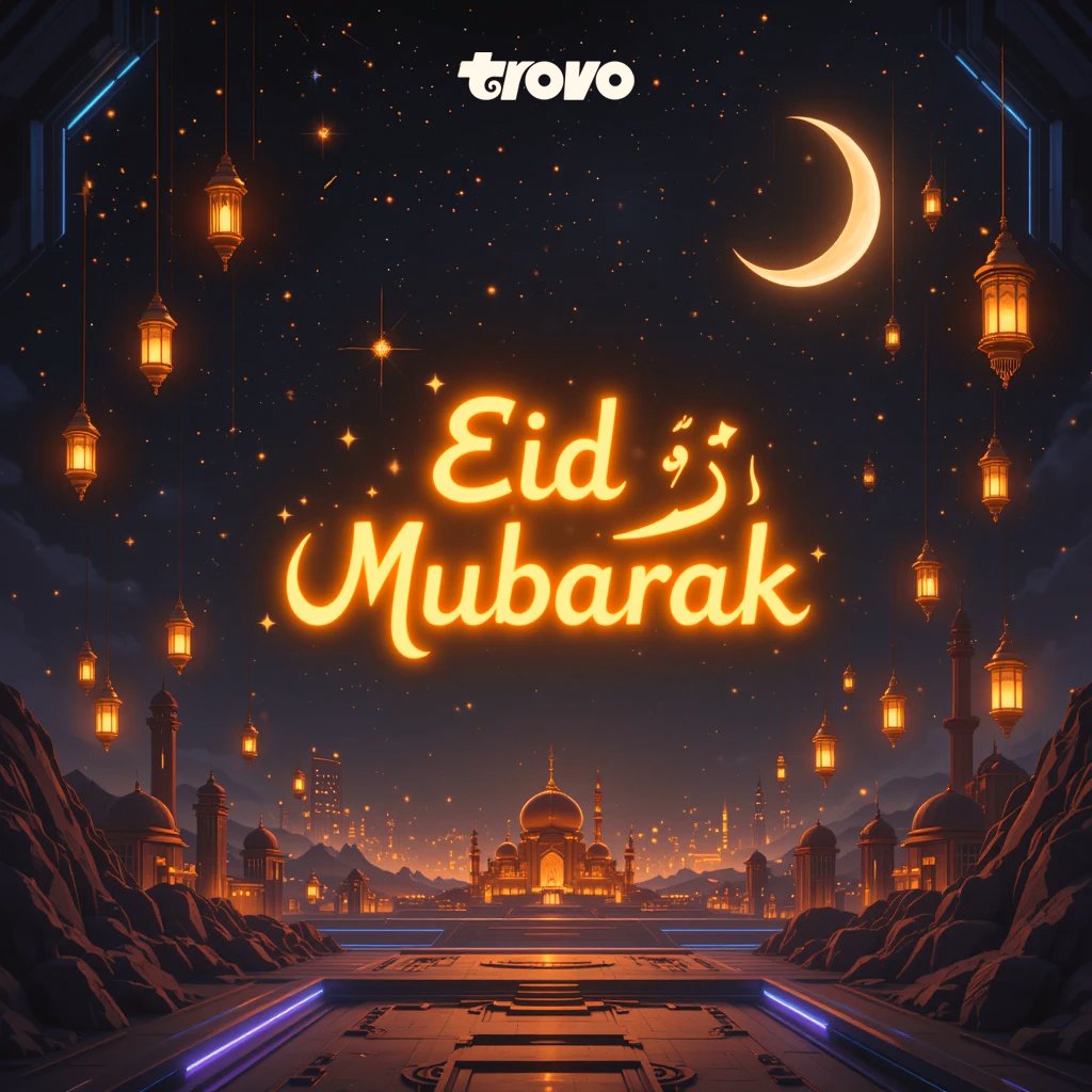 trovolive's tweet photo. Eid Fitr Mubarak! ✨🌙
Wishing all our Muslim Trovers a joyous and blessed Eid! May this special day bring you happiness, peace, and endless moments of celebration with your loved ones. 💚
#EidFitrMubarak #trovo #trovofam #EidJoy #trovers #community https://t.co/NJ6bazWDtP
