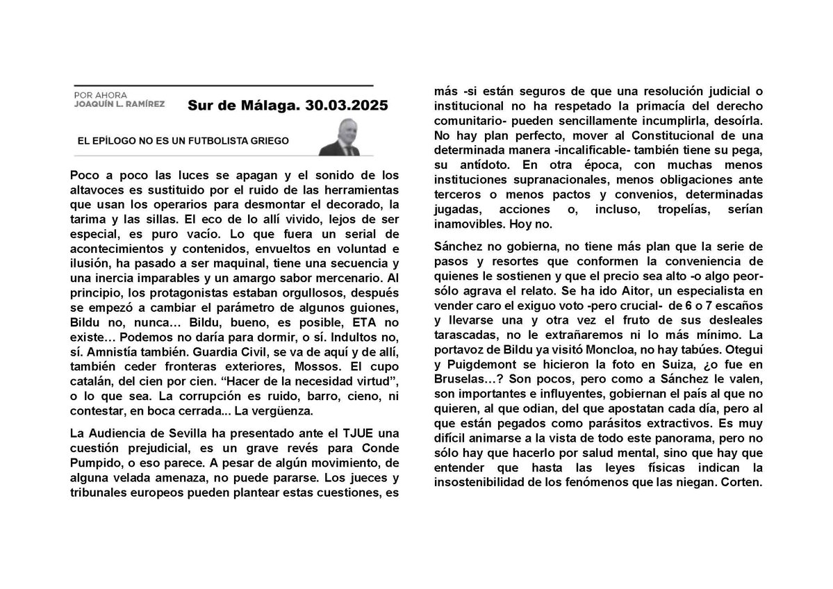 Tienes toda la razón querido @joaquinlramirez y más. #Espana es un teatro esperpéntico, al igual que lo es hoy el mundo. Los que nos gobiernan son “enfermos” psicópatas con síntomas claros de esta patología. No solo Pedro Sánchez y sus secuaces, sino otros líderes mundiales