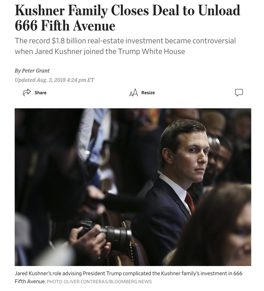 Newspaper headline