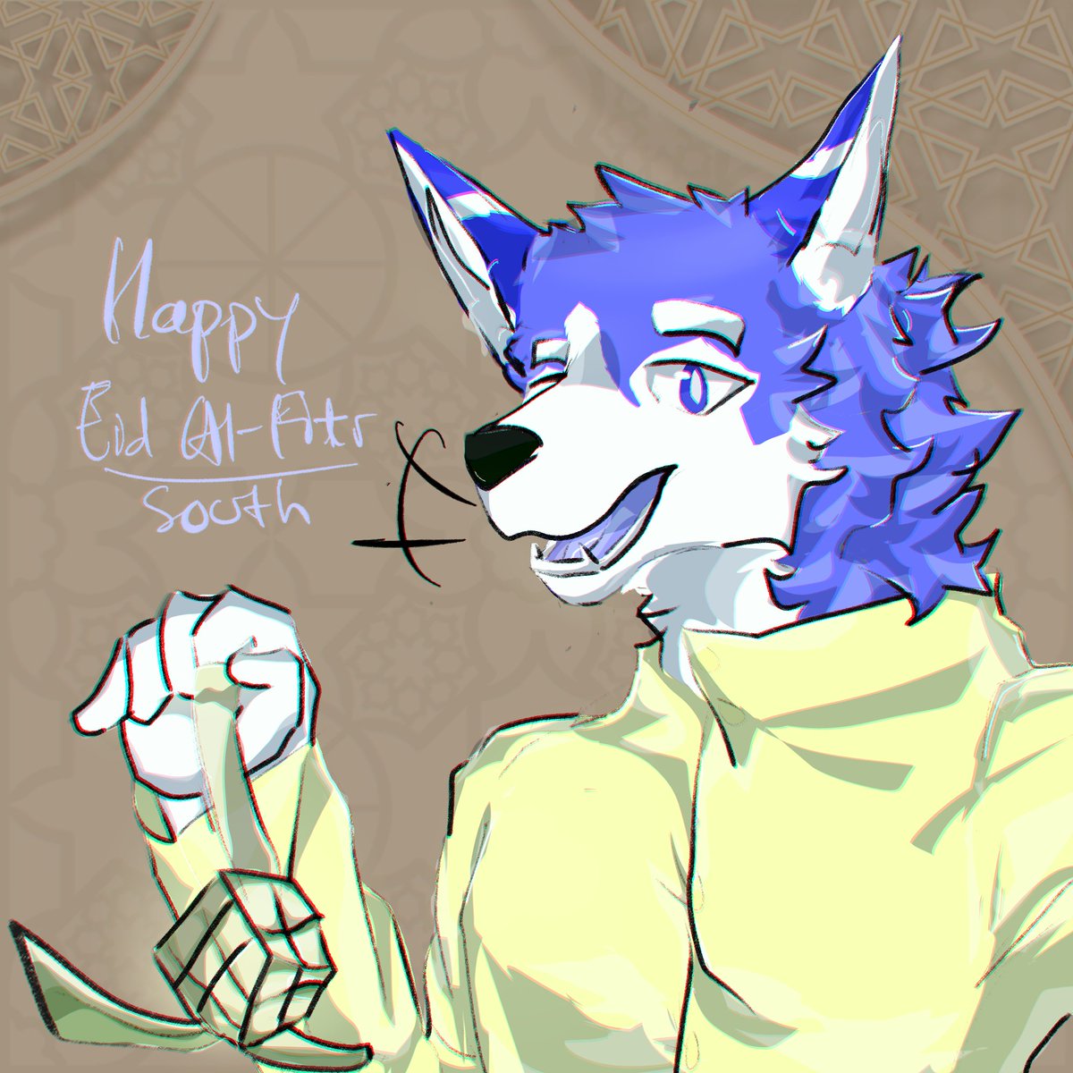 gdwt_gd's tweet image. Selamat hari raya furs!! 🎇🕯️🌙
Thank you @mengyoasobi for this!💙💙