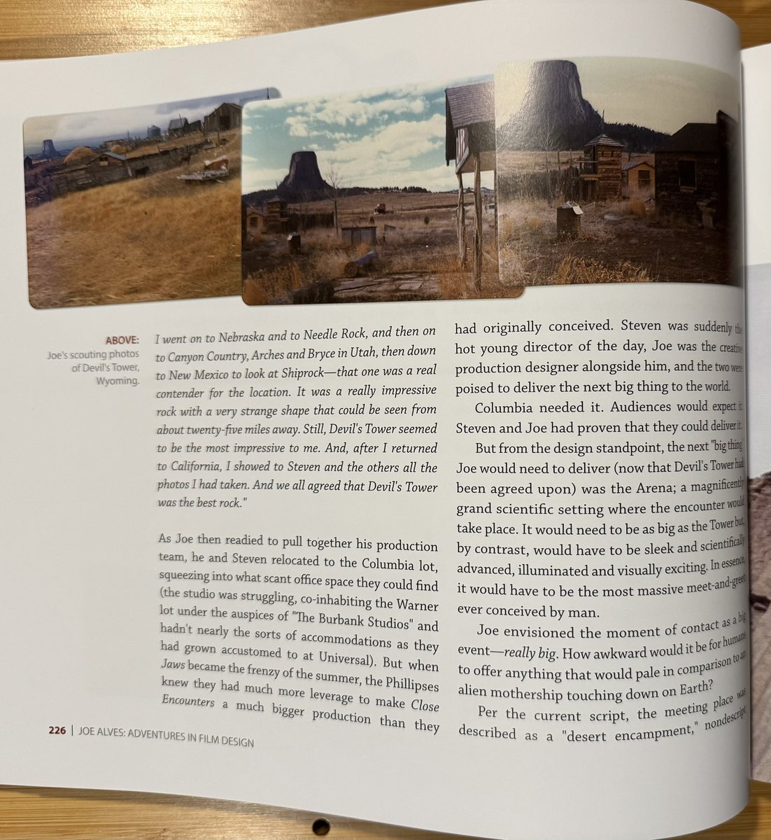 OurCE3K's tweet image. I’ve got some new (to me) magazine articles to share in the coming days, but first a peek at the SPECTACULAR Joe Alves book! His amazing history told in glorious detail, including the finding of CE3K’s iconic landmark.