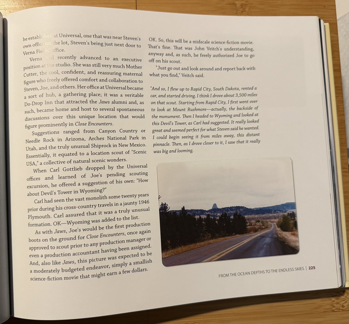 OurCE3K's tweet image. I’ve got some new (to me) magazine articles to share in the coming days, but first a peek at the SPECTACULAR Joe Alves book! His amazing history told in glorious detail, including the finding of CE3K’s iconic landmark.