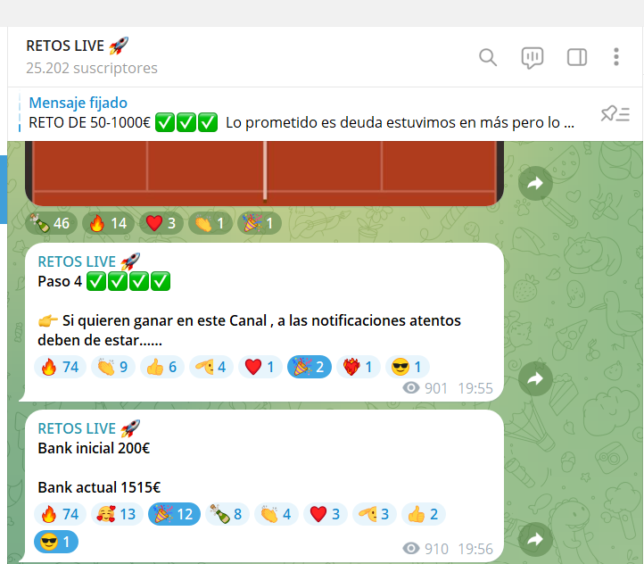 MIRAD LO QUE TENEMOS EN EL CANAL 💶💸

RETO 200-5000€ EN DIRECTO!!!! 🔥

Si quieres desbloquear el siguiente paso ÚNETE A NUESTRO CANAL DE TELEGRAM GRATUITO ⬇️
t.me/+3KkC_3OaFpo3Z…

DADLE 50 ❤️ Y 20 RT Y OS PUBLICO AQUÍ EL SIGUIENTE PASO :