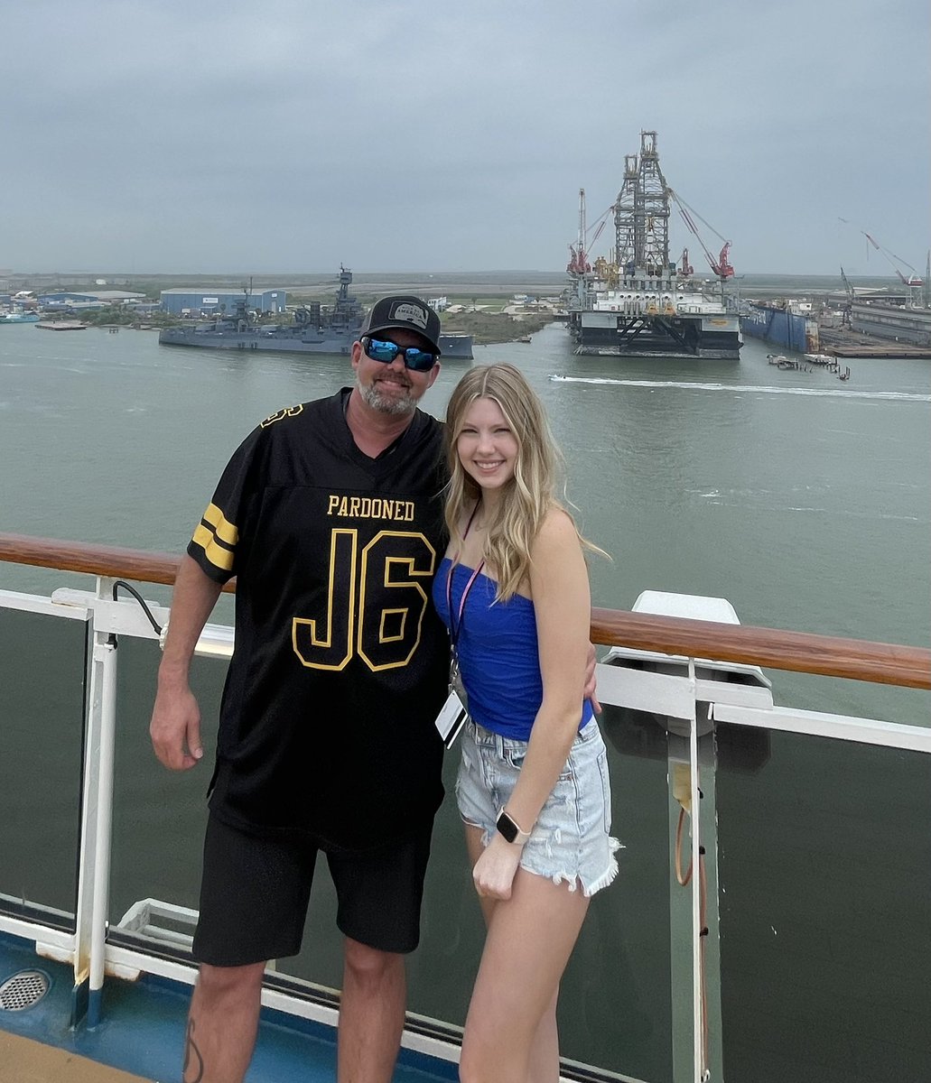 Daniel Adams 1512 J6 Defendant (@danieladamsj6er) on Twitter photo Celebrating my presidential pardon from <a href="/realDonaldTrump/">Donald J. Trump</a> , taking a “freedom cruise” with the family. This little princess is my daughter. That’s the battleship Texas in the background. Celebrating my presidential pardon from <a href="/realDonaldTrump/">Donald J. Trump</a> , taking a “freedom cruise” with the family. This little princess is my daughter. That’s the battleship Texas in the background.