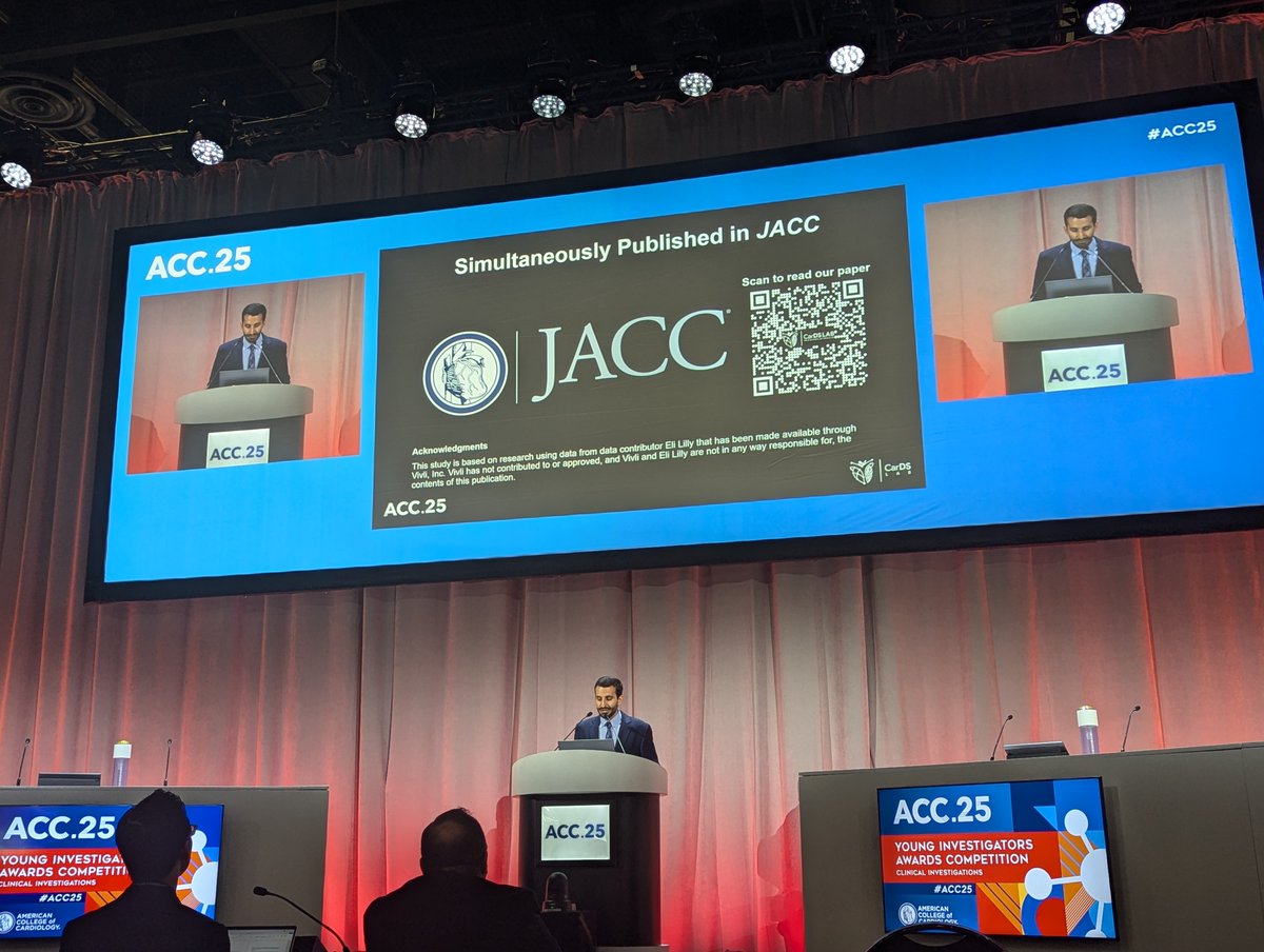 Dhruva Biswas, MD/PhD (@dhruva_biswas) on Twitter photo Dr <a href="/AryaAminorroaya/">Arya Aminorroaya</a> presents tirzepatide RCT meta-analysis ~8k pts <a href="/ACCinTouch/">American College of Cardiology</a> #ACC25
IPD enables covariate-adjustment + subgroup-analyses + granularity
TZP > placebo/GLP1/insulin for cardiometabolic health
1st evidence TZP 📉 MACE events while we a/w SURPASS-CVOT
#CardioTwitter Dr <a href="/AryaAminorroaya/">Arya Aminorroaya</a> presents tirzepatide RCT meta-analysis ~8k pts <a href="/ACCinTouch/">American College of Cardiology</a> #ACC25
IPD enables covariate-adjustment + subgroup-analyses + granularity
TZP > placebo/GLP1/insulin for cardiometabolic health
1st evidence TZP 📉 MACE events while we a/w SURPASS-CVOT
#CardioTwitter