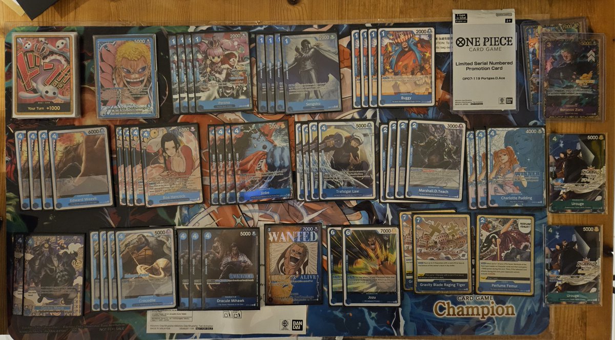 Prowder (@prowderyt) on Twitter photo I won the NoHeroes Munich Regional 🥳 (with Doofy)
Swiss:
🔴 Enel
🟢 Pluffy
🟢 Teach
🟢 Doofy
🟢 Pluffy
🟢 Teach
🟢 Shanks
🟢 Y Kid
🟢 Shanks
🟢 Shanks
Top Cut:
T32 🟢🟢 Pluffy
T16 🟢🔴🟢 Shanks
T8🟢🟢 Shanks
T4🟢(time call in 2nd Game) Doofy <a href="/DogXwisdom/">Dog of Wisdom</a>
Final 🟢🟢 Zoro I won the NoHeroes Munich Regional 🥳 (with Doofy)
Swiss:
🔴 Enel
🟢 Pluffy
🟢 Teach
🟢 Doofy
🟢 Pluffy
🟢 Teach
🟢 Shanks
🟢 Y Kid
🟢 Shanks
🟢 Shanks
Top Cut:
T32 🟢🟢 Pluffy
T16 🟢🔴🟢 Shanks
T8🟢🟢 Shanks
T4🟢(time call in 2nd Game) Doofy <a href="/DogXwisdom/">Dog of Wisdom</a>
Final 🟢🟢 Zoro