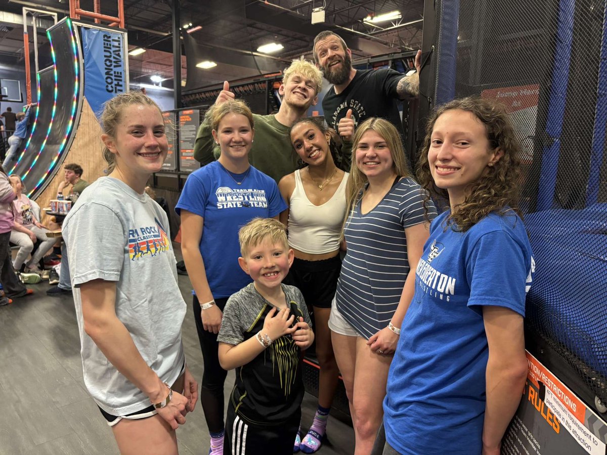 GEwrestling's tweet photo. A fun afternoon at Sky Zone with the team celebrating a fantastic season of accomplishments! https://t.co/F8rl2wFlL2