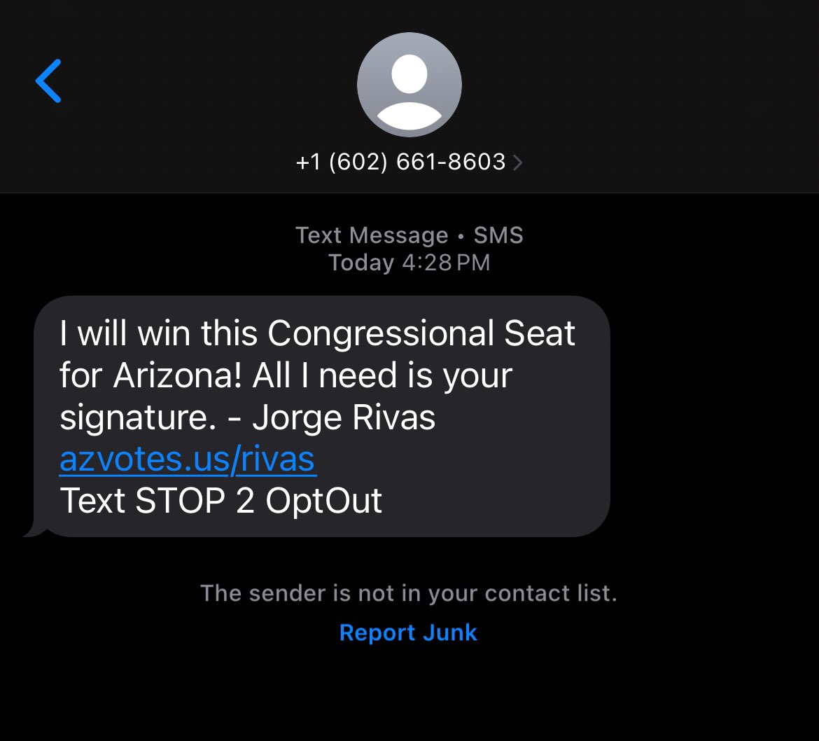 PastorSZ's tweet image. Hey, @Rivas4Congress 
Here’s the surest way to ensure that I never vote for you: 
Nobody likes unsolicited robo spam texts/calls. I don’t know you. I didn’t sign up to give you my number. I’m not signing your petition.
#stoprobocalls