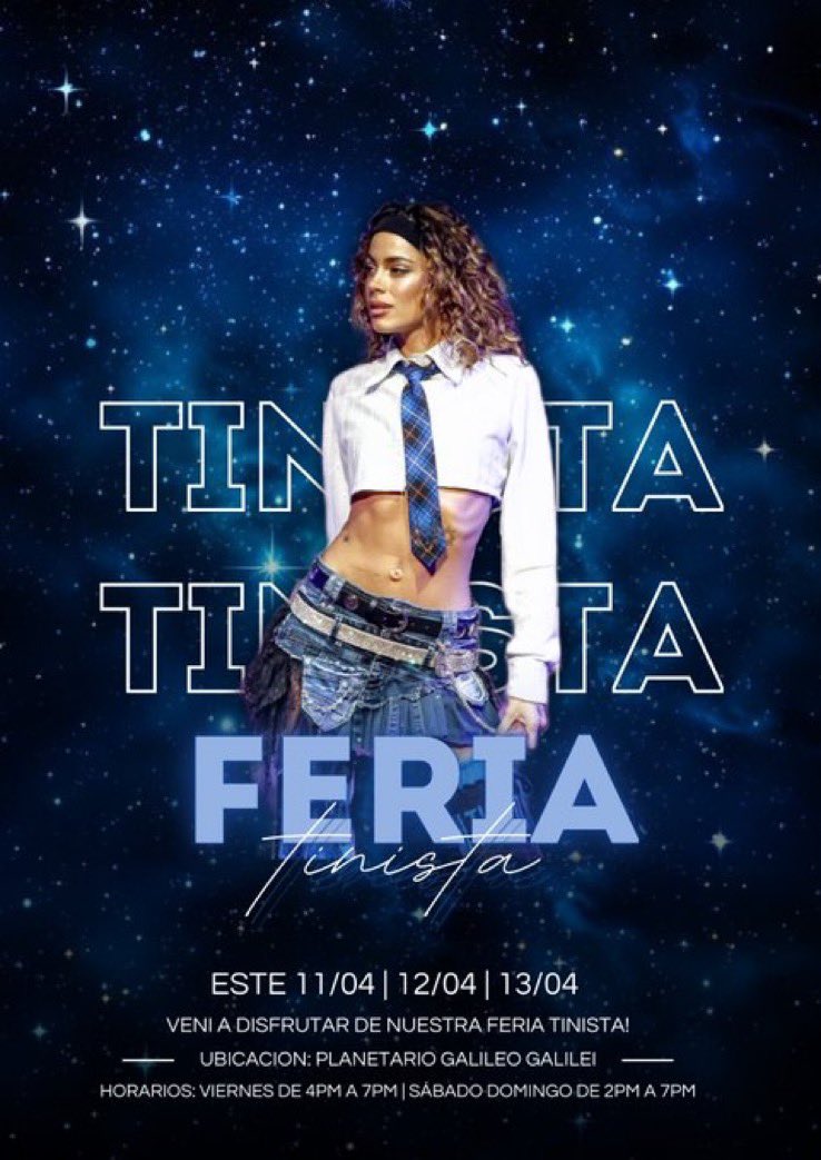El 11/12/13 de Abril se realizará una FERIA TINISTA, con el fin de que los emprendedores puedan comenzar a juntar plata para el show🥹 (IG: feria tinista_arg)
👇🏻Acá abajo toda la info.