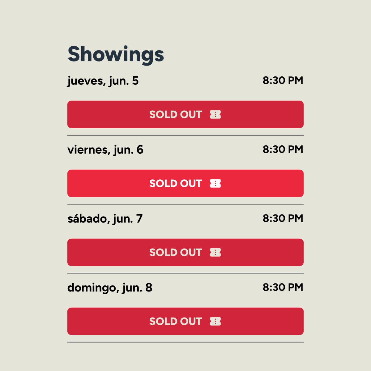 itscarlosivan's tweet photo. Sobre taquillas para los conciertos de Rauw Alejandro en el choli🚨

Mientras más se esté acercando la fecha, van a ir soltando para todas las funciones (usualmente para la última es que sueltan más) y falta Club Seat

Es posible que cuando salgan el botón siga diciendo “Sold Out” pero pueden apretarlo y como quiera los lleva a poder comprar