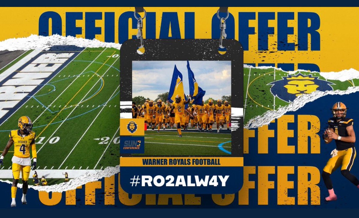 Aidan Matos (@aidanmatos2) on Twitter photo Blessed to Receive an Offer To Warner University!!! <a href="/CoachJoeNieves/">Coach Joe Nieves</a> <a href="/CoachGalella/">Mark Galella (Coach G)</a> <a href="/ZachHarbison/">Zach Harbison</a> <a href="/KevinJDoelling/">Coach Kev</a> <a href="/TCHSTorosFB/">Tocoi Creek Football</a> Blessed to Receive an Offer To Warner University!!! <a href="/CoachJoeNieves/">Coach Joe Nieves</a> <a href="/CoachGalella/">Mark Galella (Coach G)</a> <a href="/ZachHarbison/">Zach Harbison</a> <a href="/KevinJDoelling/">Coach Kev</a> <a href="/TCHSTorosFB/">Tocoi Creek Football</a>