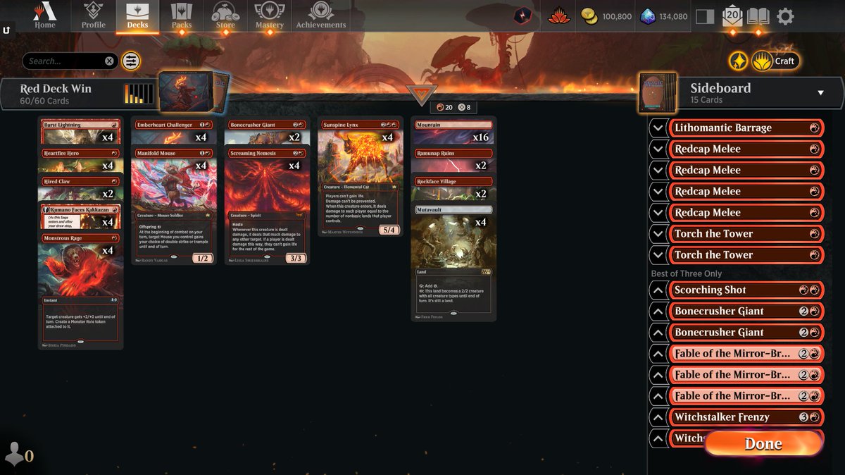 Arena Championship 8. Mono Red Aggro 9-2 Top4, Lose to Mirror at the Sim-finals. Qed for my first PT!  Thanks my friend <a href="/Beenew/">New York Beeginnings</a> for choosing the best deck and the preperation together. Enjoyed this amazing weekend! GGs everyone ）

<a href="/fireshoes/">Robert Taylor 🔥 🔜 RC Cincinnati</a>
