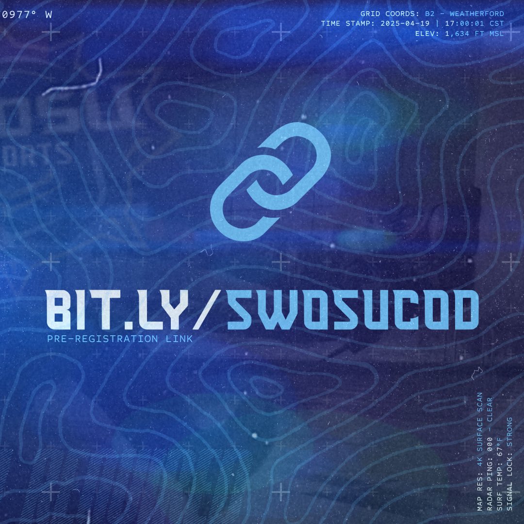 🎮 SWOSU COD Tryouts
📅 April 19 | 🕔 5 PM
📍 SWOSU Wellness Center

🎯 Think you’ve got what it takes to rep the 774 in Call of Duty?

🚨 Pre-registration is REQUIRED — no sign-up, no tryout.

🎮 Bring your own controller.

🔗 Sign up: bit.ly/swosucod

#SWOSUEsports