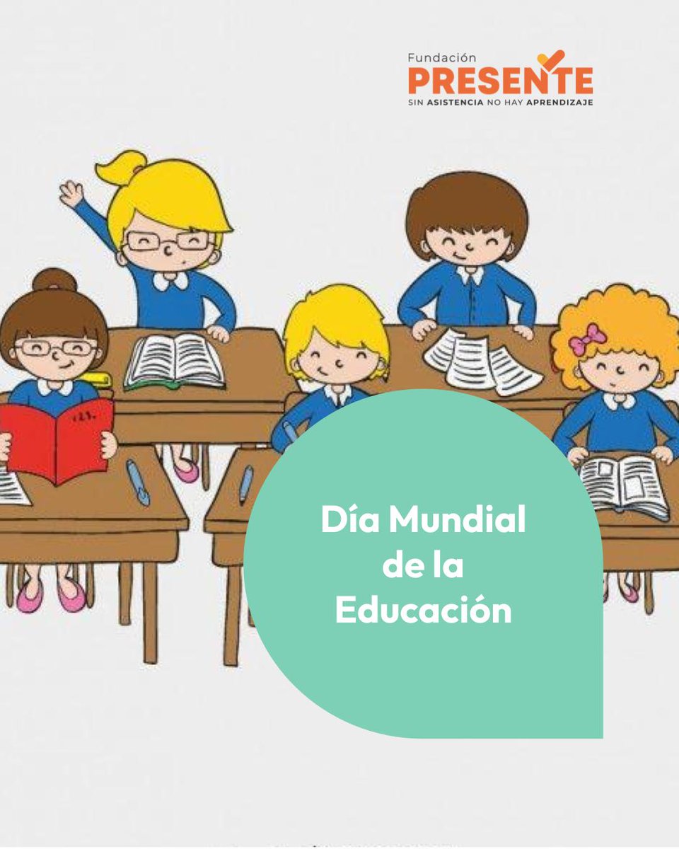 📚 Hoy es el #DíaMundialDeLaEducación y recordamos una verdad fundamental:
 👉🏽¡Sin asistencia no hay aprendizaje!
En 2024, el 47% de los estudiantes en Chile tuvo ausentismo crónico.
Es hora de actuar. Cada día en clases cuenta.
#Educación #AsistenciaEscolar #FundaciónPresente