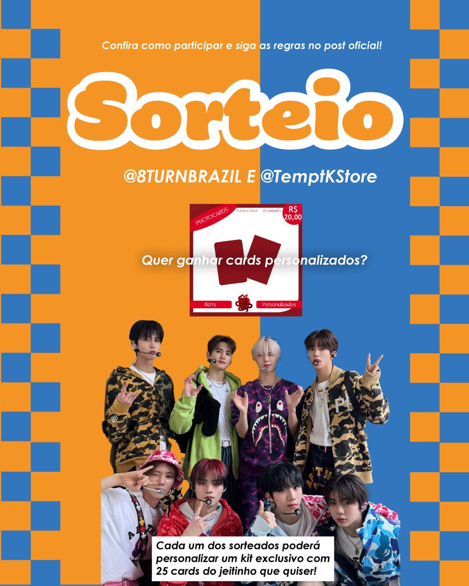 8TURNBRAZIL's tweet image. Quer ganhar um kit personalizado exclusivo?

Estamos organizando um sorteio para ajudar o 8TURN a conquistar seu primeiro Win! Serão 3 vencedores, e o kit será personalizado pelo ganhador. 

Fandoms de outros grupos também podem participar!

#8TURN #에잇턴 #エイトターン