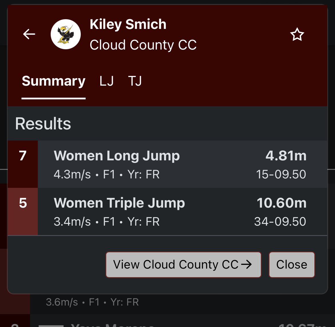 First College Track Meet !!
Still much progress to be made but it has been 2 years since I last competed! Excited for this season!!
#Year1 #DualSportAthlete