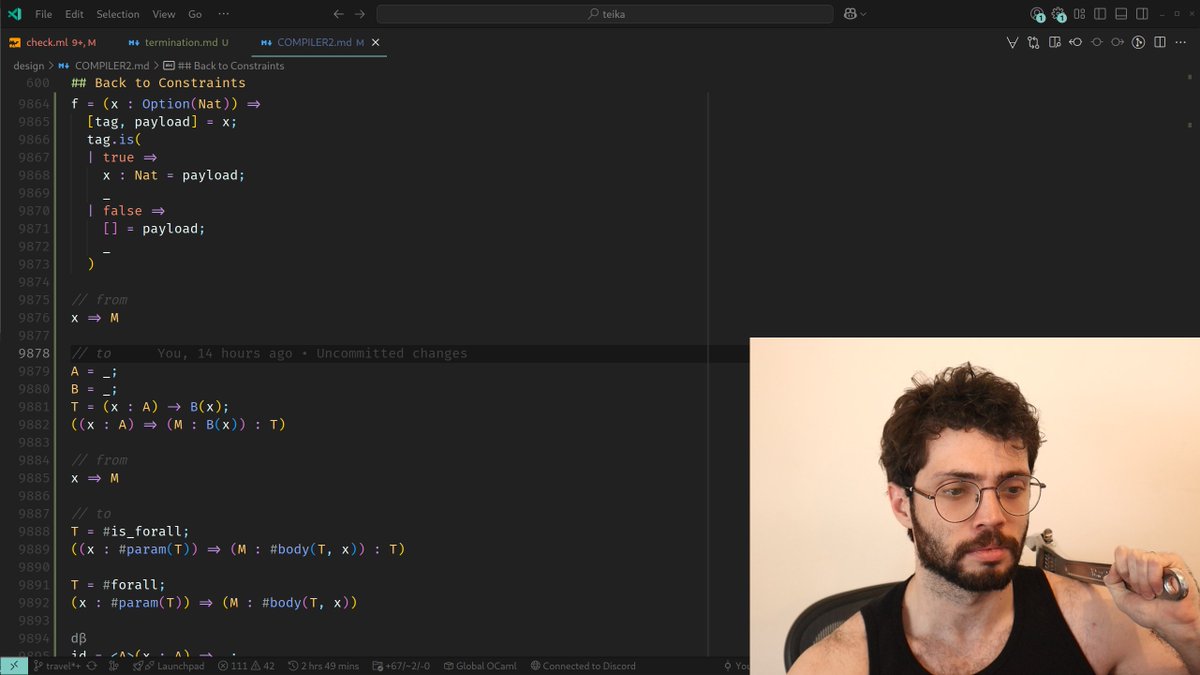 You know, doing the usual type theory.